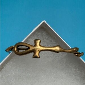 Alex and Ani Ankh Bangle Bracelet in Rafaelian Gold